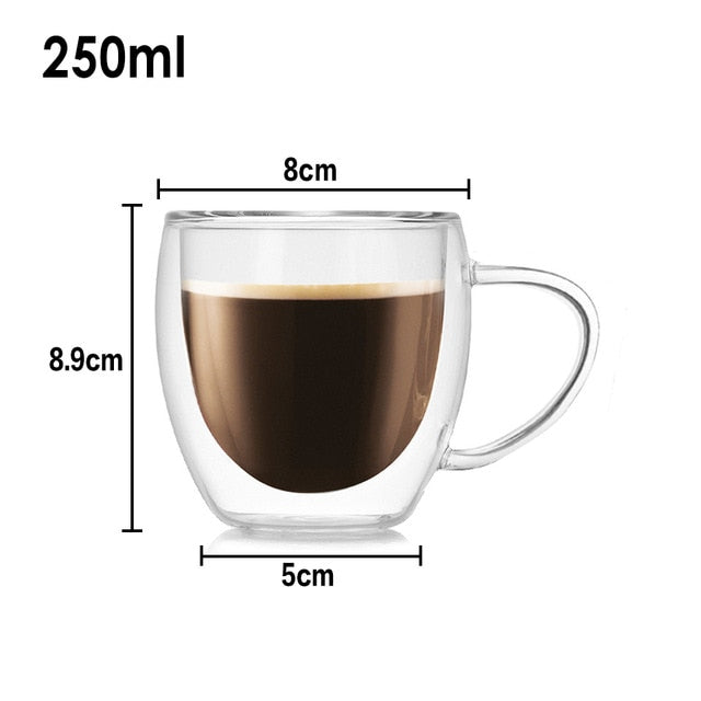 Custom mugs and Personalized mugs Double Wall Glass Tea/Coffee Cup and  Saucer Set 260ML order online