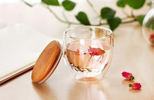 Load image into Gallery viewer, 250ml/350ml/450ml Heat-resistant Double Layer Wall Glass Cup Handmade Healthy Drinkware Mug Transparent Coffee Tea Mugs With Lid