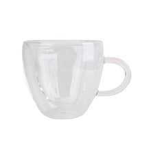 Load image into Gallery viewer, 180ml/240ml Heart Love Shaped Tea Beer Mug Juice Cup Coffee Cups Mug Gift Double Wall Glass Mug Heat-Resisting Drinkware
