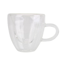 Load image into Gallery viewer, 180ml/240ml Heart Love Shaped Tea Beer Mug Juice Cup Coffee Cups Mug Gift Double Wall Glass Mug Heat-Resisting Drinkware
